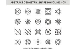 Abstract Geometric Shape Monoline 05: A Precision Asset for Visual Workflow Integration