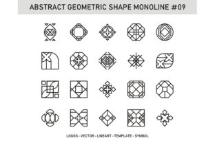 Abstract Geometric Shape Monoline 09: A Versatile Vector Resource for Precision Design Workflows