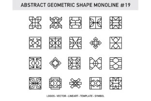 Abstract Geometric Shape Monoline 19: Clean, Scalable & Versatile Design Asset