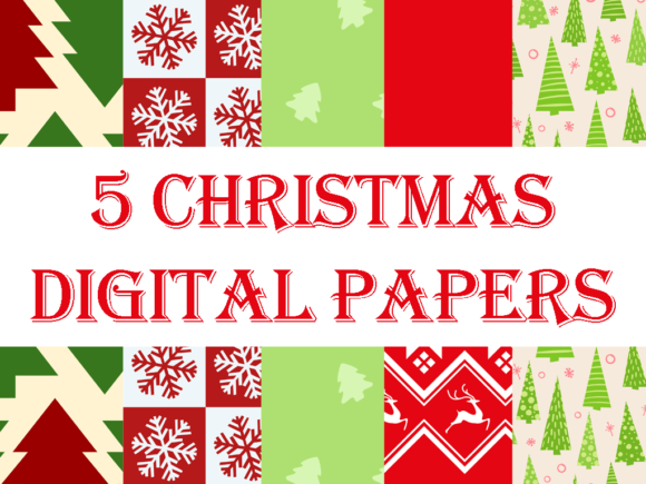 Christmas Digital Papers Mini Bundle