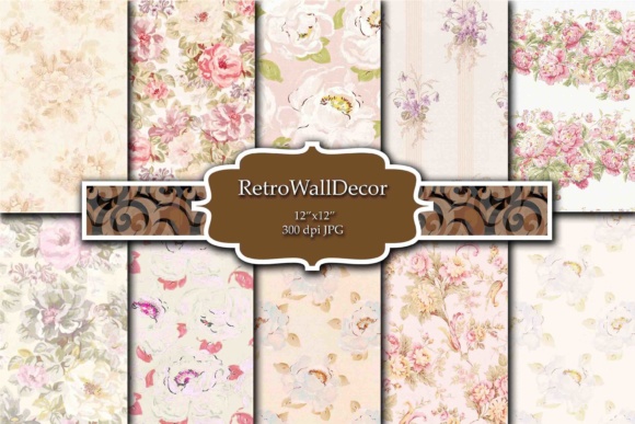 Floral Digital Paper Pack Roses