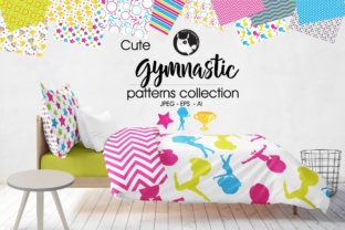 Gymnastic Pattern Backgrounds for Creative Projects