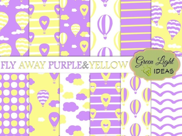 Hot Air Balloons Digital Papers: Playful, Versatile Design Resources for Creative Projects