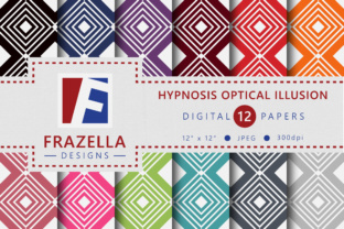 Hypnosis Optical Illusion Digital Paper Collection