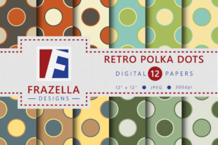 Retro Polka Dots Digital Paper Collection