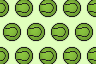 Seamless Pattern of Tennis Ball