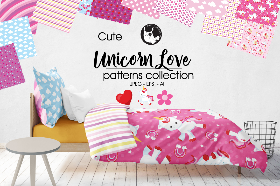 Unicorn Love Meets Professional Design: Why This Pattern Background Set Is a Creative Game-Changer
