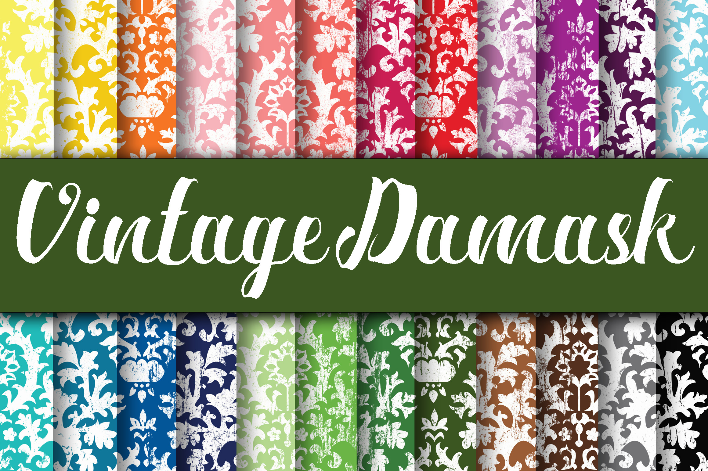 Vintage Damask Digital Papers